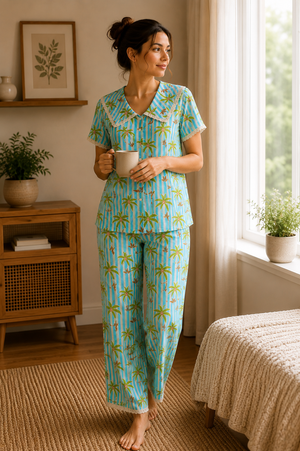 Tropical Breeze Cotton Pajama Set