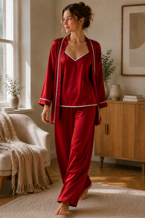 The Scarlet Affair

Luxury 3-Piece Satin Pajama Set