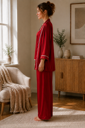 The Scarlet Affair

Luxury 3-Piece Satin Pajama Set