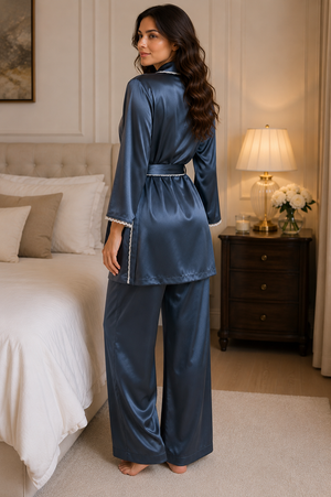 The Coveted Evening Satin Lounge Set