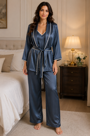The Coveted Evening Satin Lounge Set