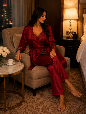 The Midnight Rouge Luxe Satin 3-Piece Set