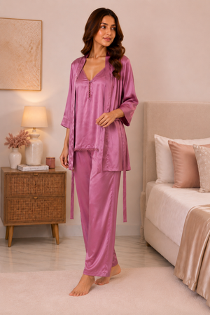 The Rosewood Satin Lounge Set