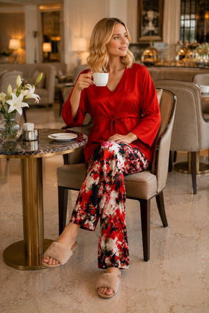 Crimson Garden Lounge Co-ord Set - Private Lives