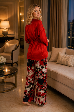 Crimson Garden Lounge Co-ord Set - Private Lives