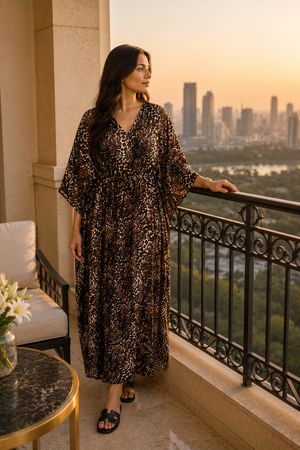 The Leopard Privé Satin Kaftan