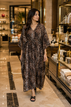 The Leopard Privé Satin Kaftan