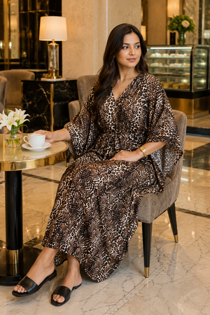 The Leopard Privé Satin Kaftan