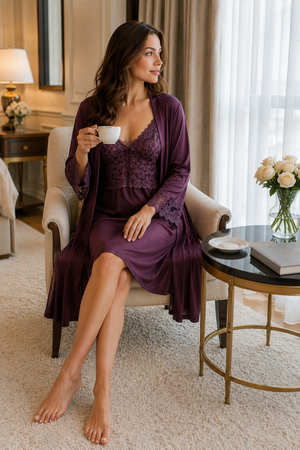 The Amethyst Romance Night Gown Set