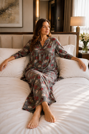 The Scarlet Bloom Cotton Nightie