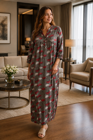 The Scarlet Bloom Cotton Nightie