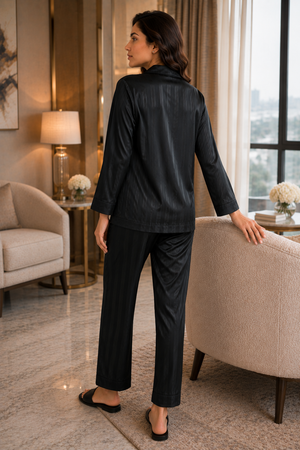 The Noir Élan Satin Night Suit
