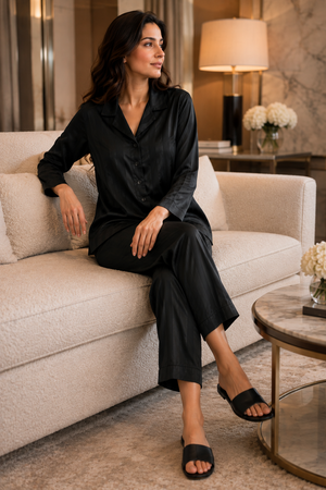 The Noir Élan Satin Night Suit