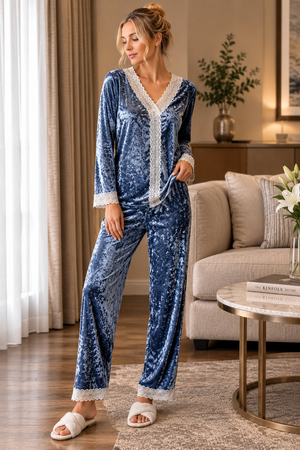 The Wild Siren Ice Velvet Night Suit