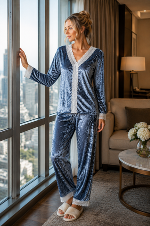 The Wild Siren Ice Velvet Night Suit