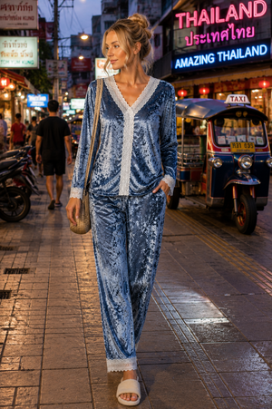 The Wild Siren Ice Velvet Night Suit
