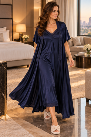 The Midnight Bay Lounge Gown Set