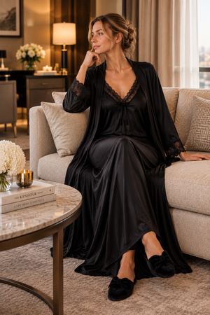 The Amour Noir Gown Set