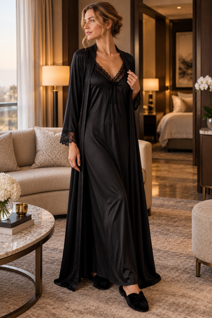 The Amour Noir Gown Set