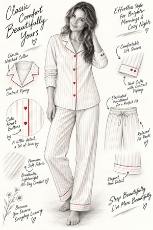 The Waldorf Romance Cotton Night Suit