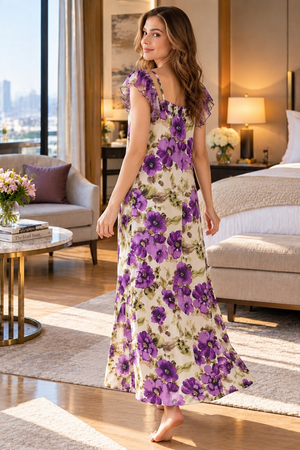 The Amethyst Viola 1448 Satin Nighty