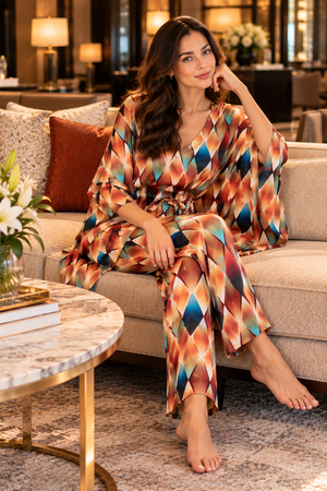 The Marrakesh Mosaic Satin Coord Set - Private Lives