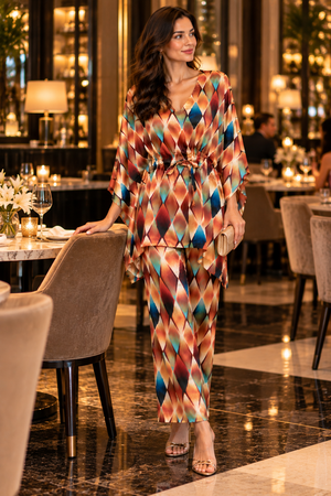 The Marrakesh Mosaic Satin Coord Set - Private Lives