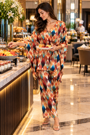 The Marrakesh Mosaic Satin Coord Set - Private Lives