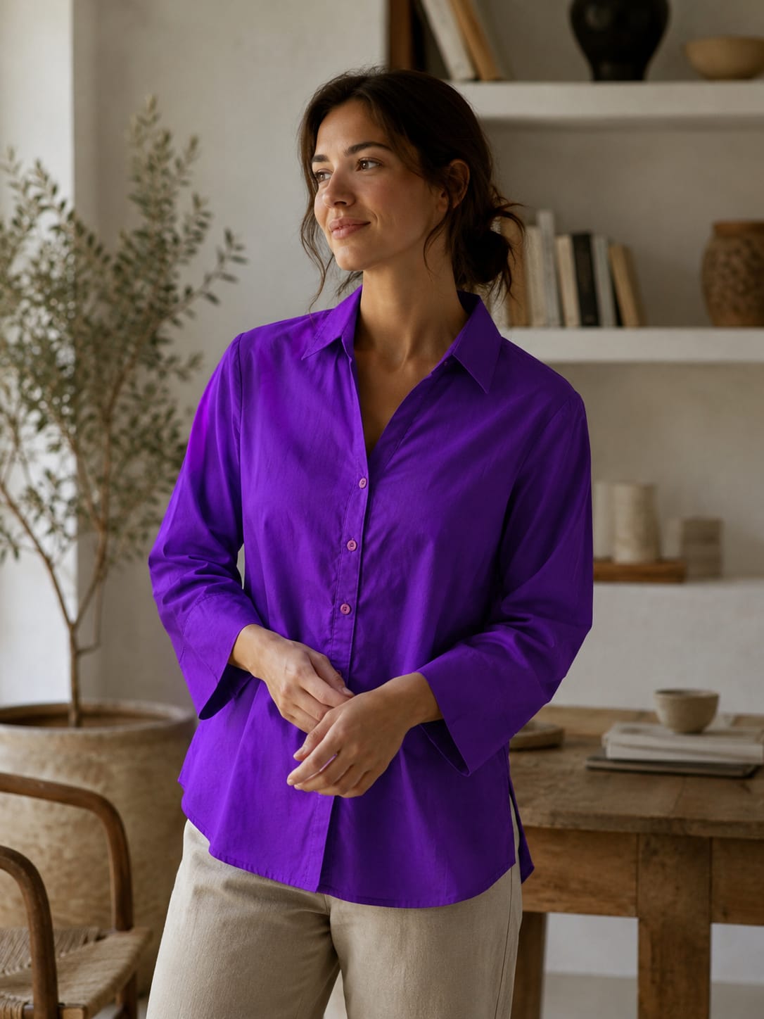 Royal Plum Daywear Shirt