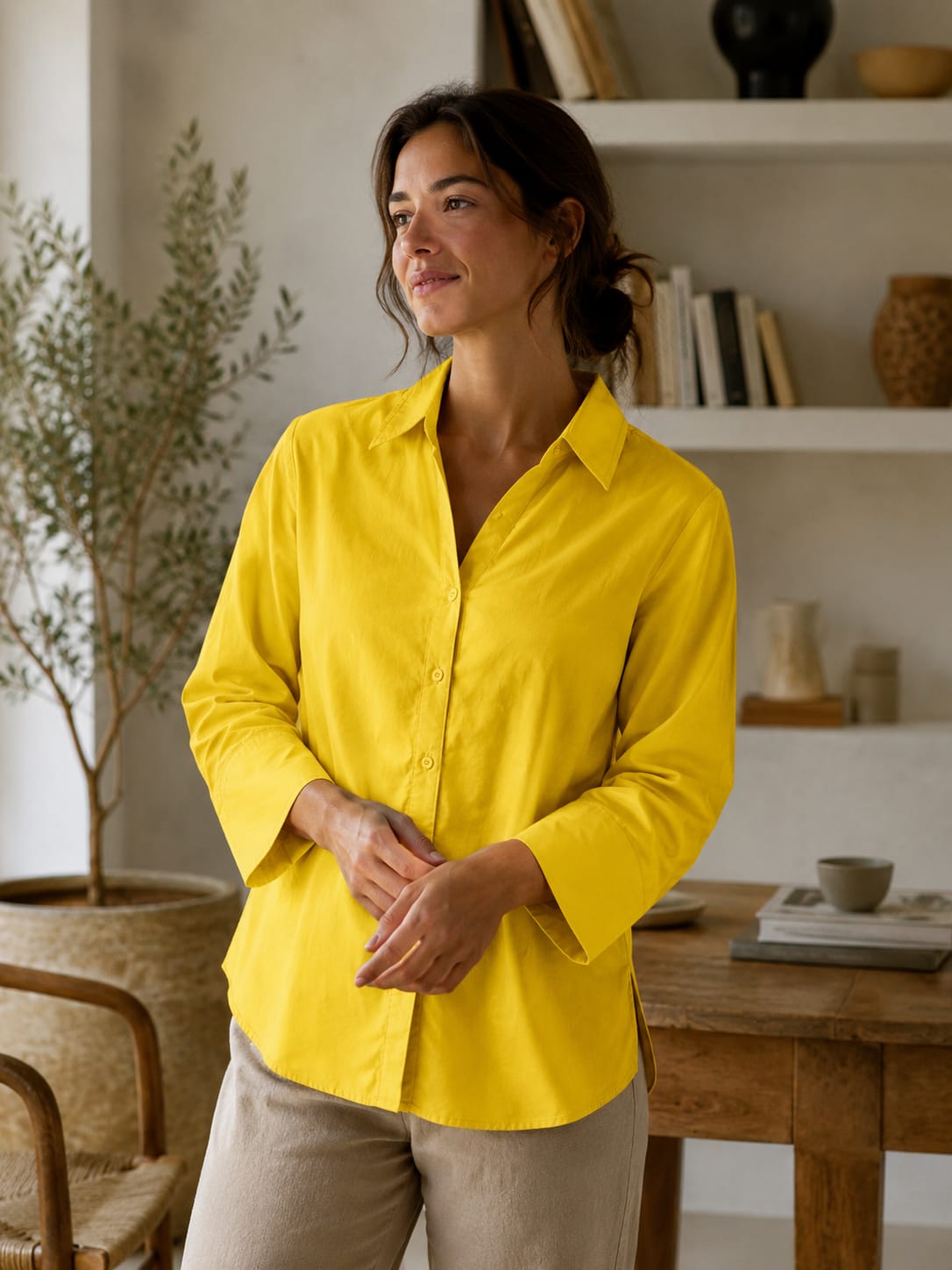 Sunlit Yellow Casual Shirt