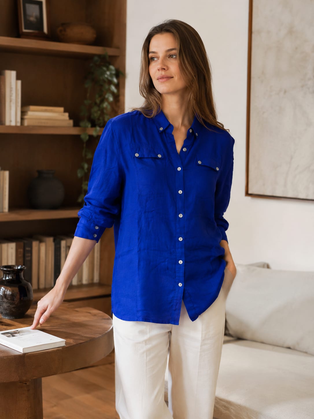 Midnight Navy Buttoned Shirt