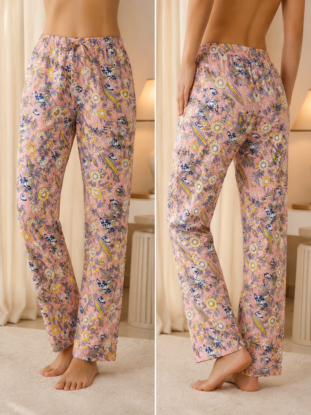 DreamEase Printed Cotton Home Lounge Pajama