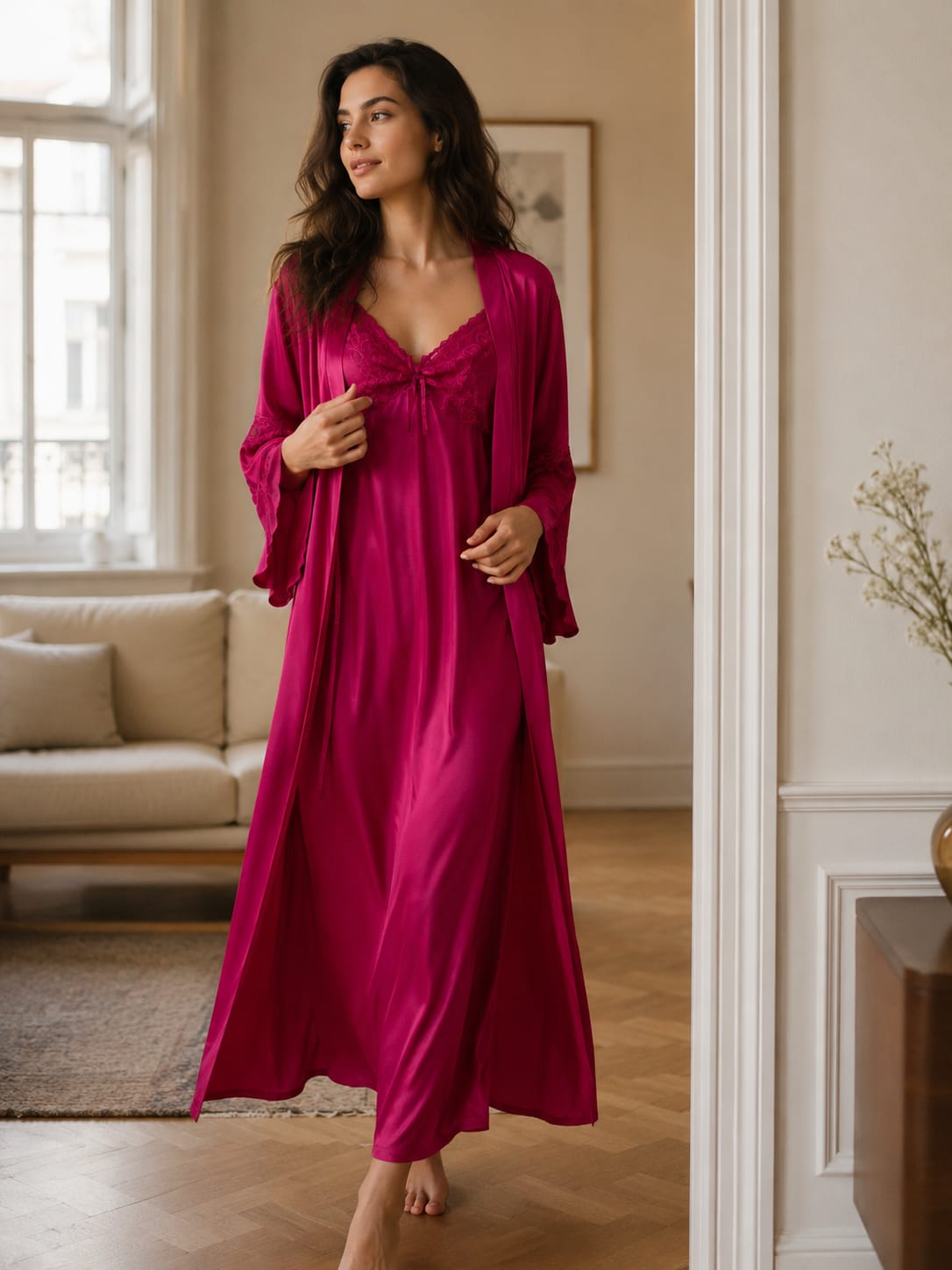 Pink Radiance Luxe Nightwear Set