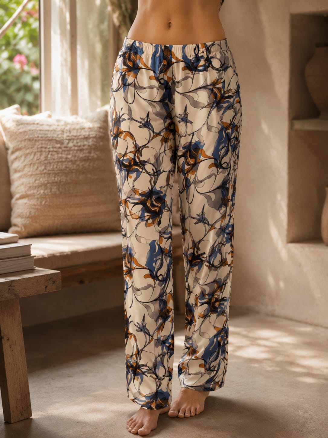 ArtFlow Crepe Printed Lounge Pajama
