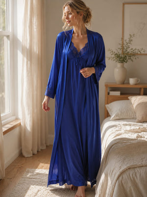 Santorini Serenity Lounge Night Gown Set