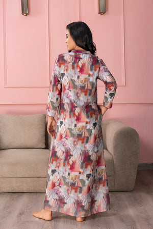 Printed Satin Nightdress