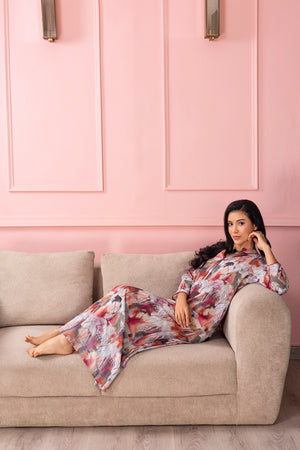 Printed Satin Nightdress