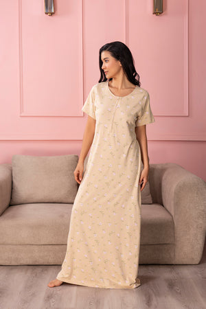 Floral zipper in pure cotton