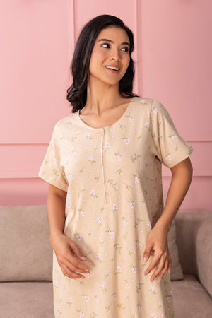 Floral zipper in pure cotton