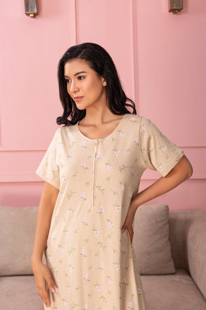 Floral zipper in pure cotton