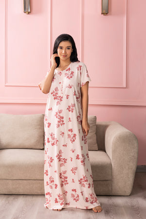 Floral Zipper in Pure cotton