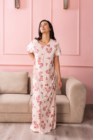 Floral Zipper in Pure cotton