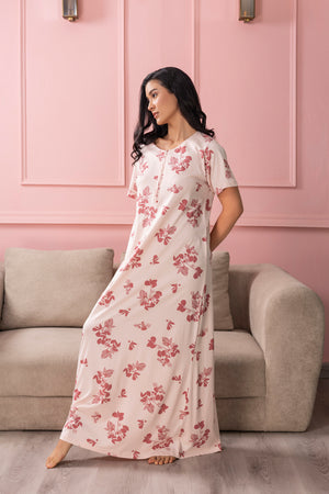 Floral Zipper in Pure cotton