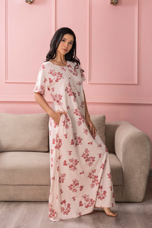 Floral Zipper in Pure cotton