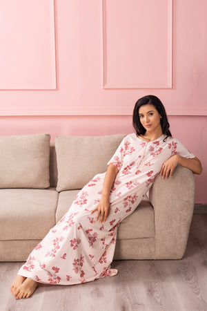 Floral Zipper in Pure cotton