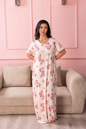 Floral Zipper in Pure cotton