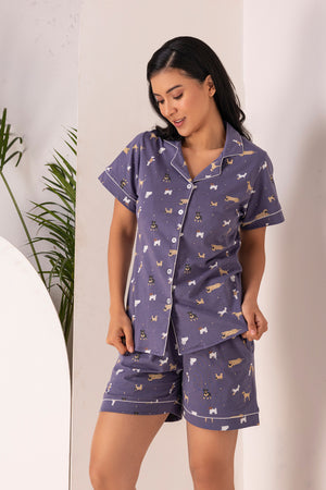 Dog love Shorts Night suit