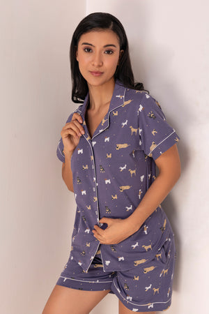 Dog love Shorts Night suit