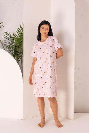 Dog Love pink Cotton lounger