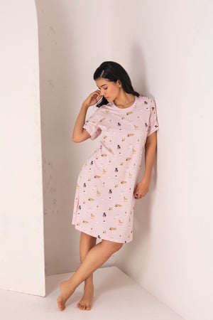 Dog Love pink Cotton lounger